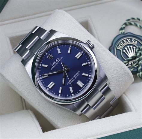 rolex ouster blue|rolex blue face oyster perpetual.